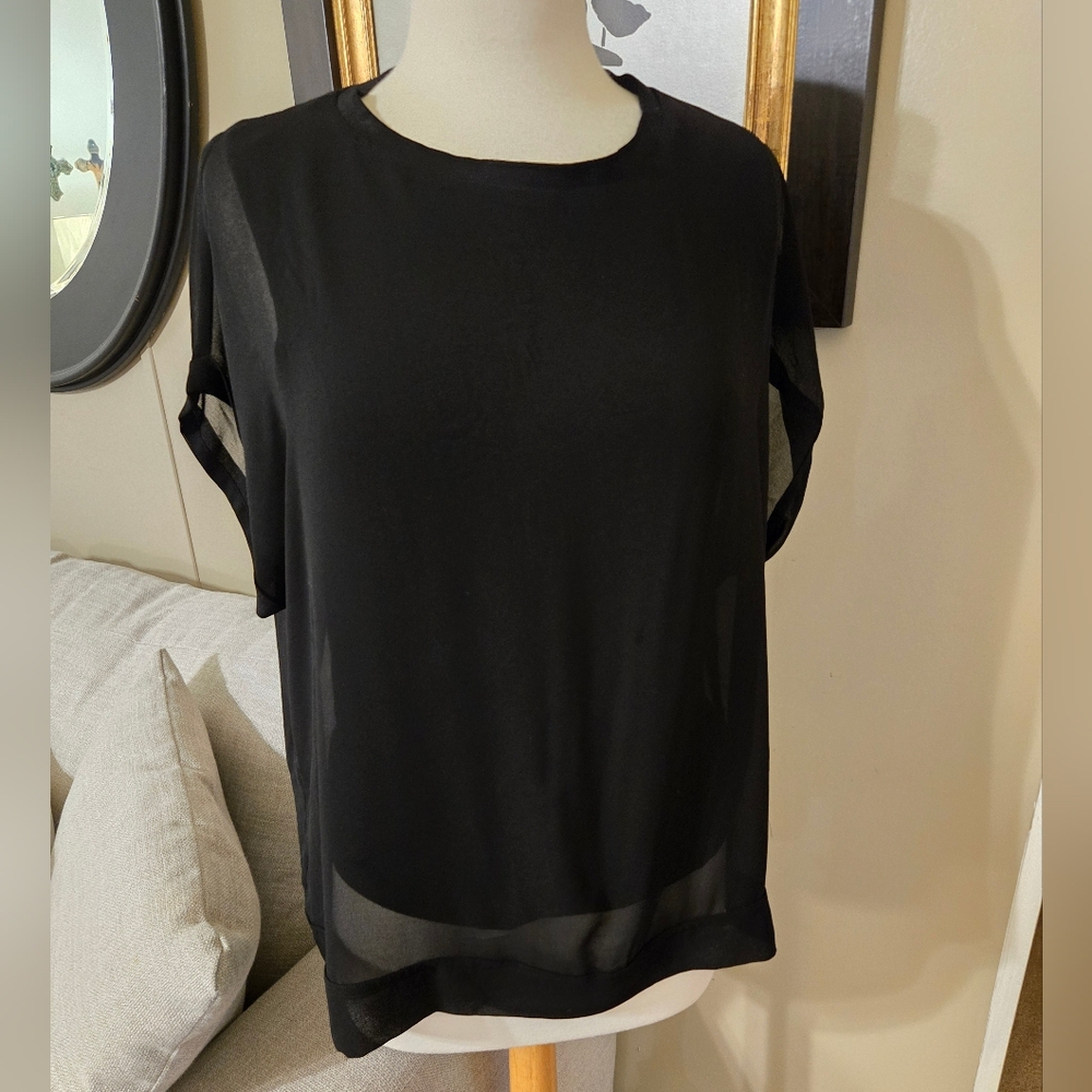 Zara Black Sheer Women's Blouse